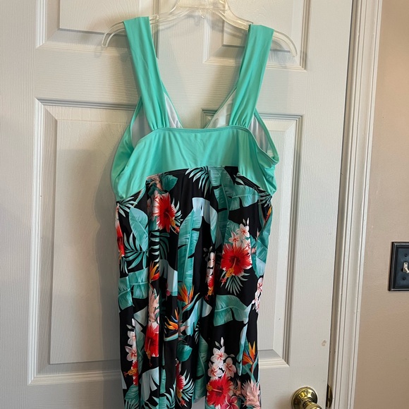 Women's Plus Size Tropical Floral Print Bathing Suit Swimsuit Swimwear 16W-20W - Picture 6 of 10